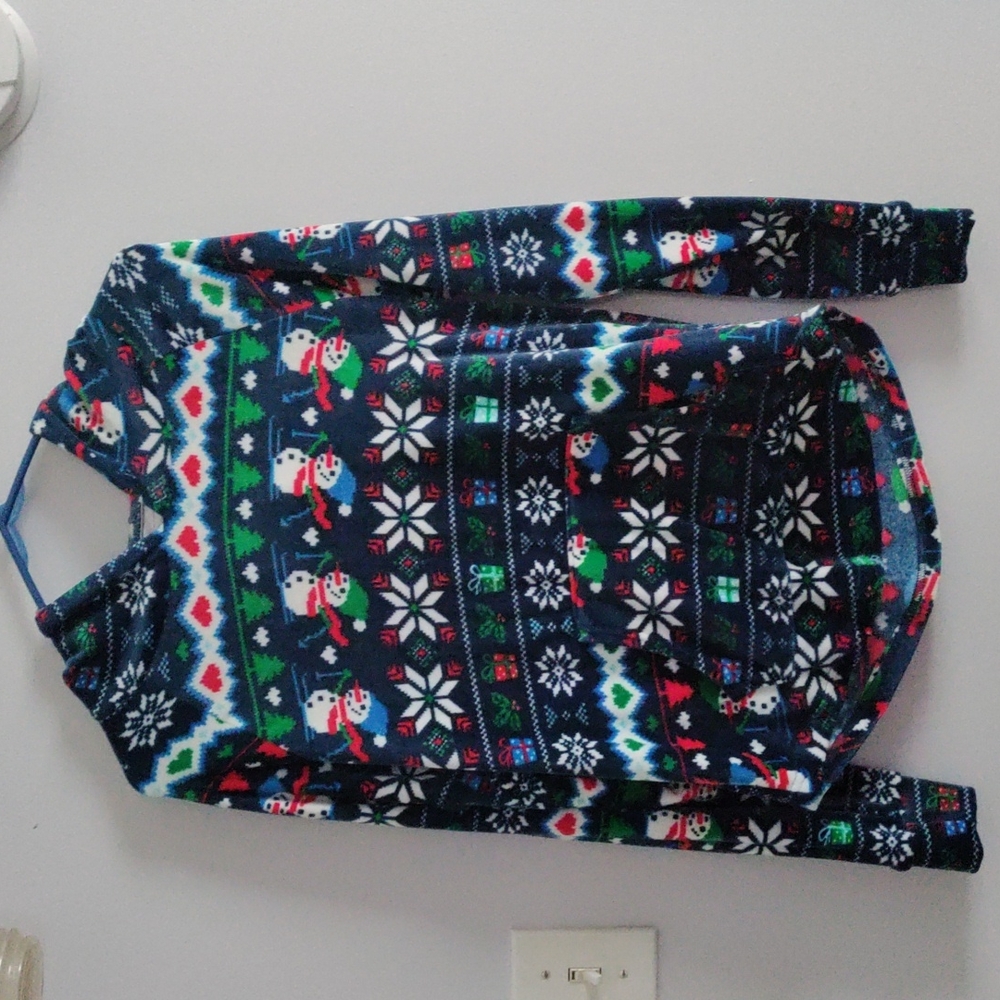 NWOT Soft Velvet Snowman Hoodie
